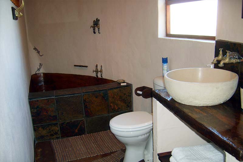 Bathroom of open plan chalet