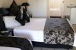 Semi Self catering Family Room with double bed and 2 singles