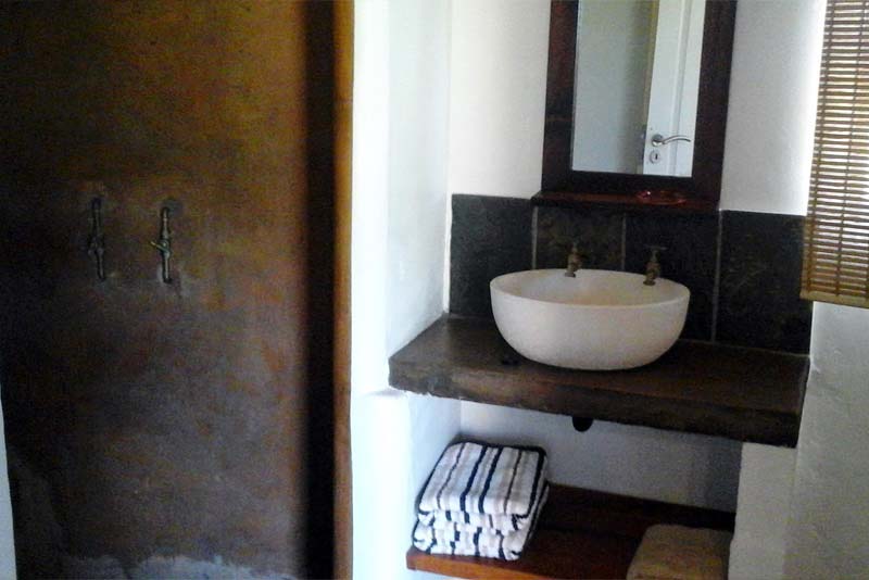 Bathroom of chalet with separate bedroom