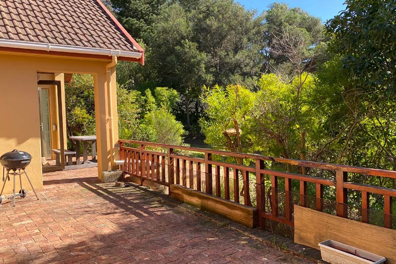 Private patio for two bedroom cottage