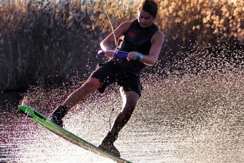 Champion - wake boarding practice 