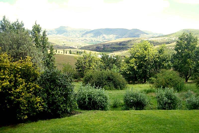 View from patio Mountain Lodge - Sediba Lodge self catering Clarens