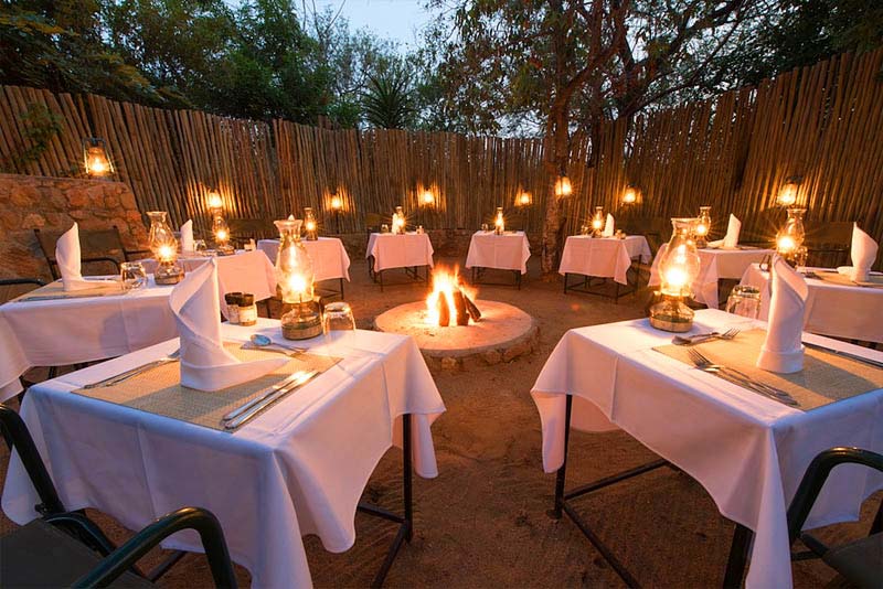 Boma dinner set up - Toro Yaka Bush Lodge Balule Game Reserve, Hoedspruit