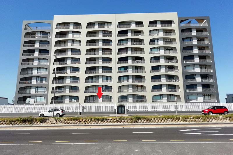 Apartment complex viewed from the Beach