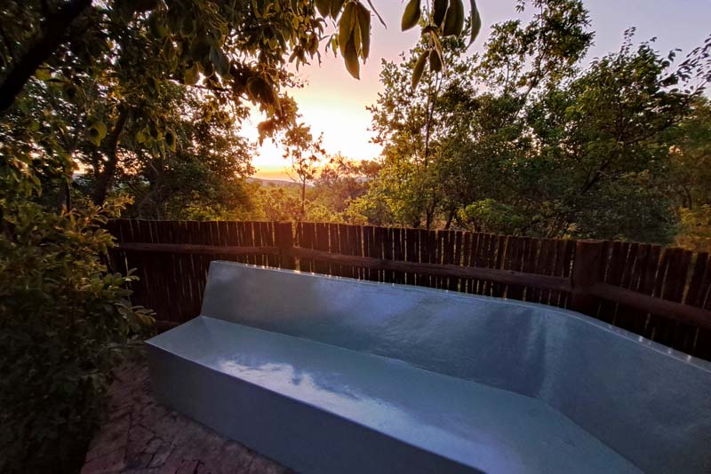 Boma seats at sunset