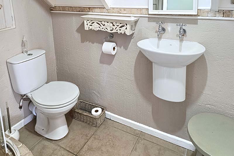 Bathroom with shower.