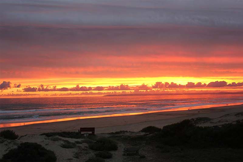 Sunset towards Mossel Bay