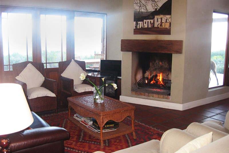 Fireplace in lounge