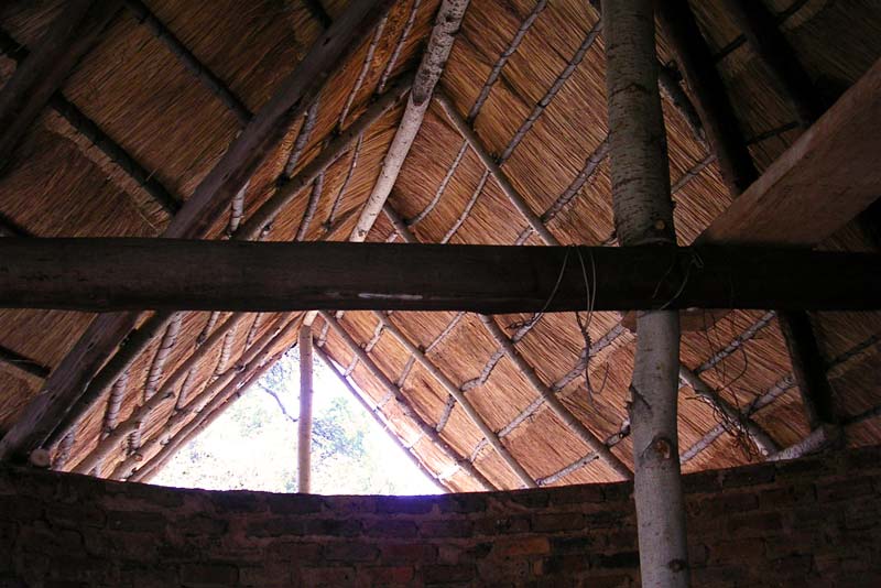 The loft bedroom in the rondavel