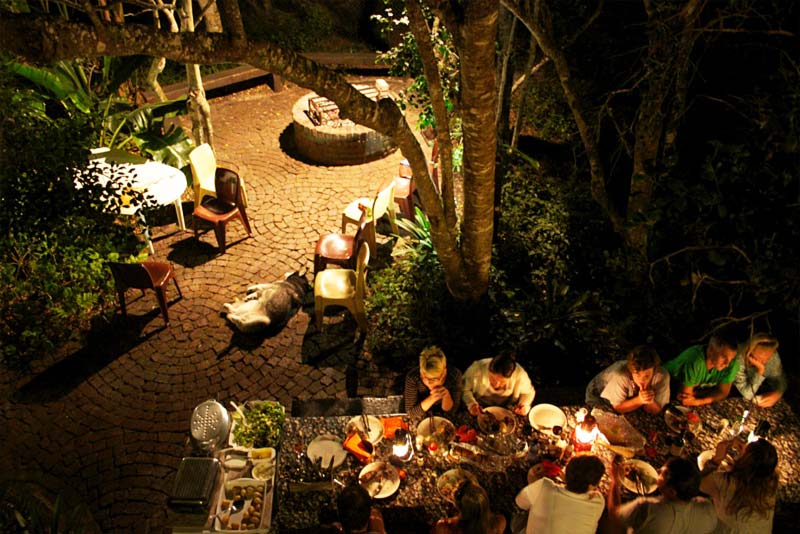 Main House Braai Area at Night