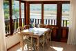 Dining area overlooking the river