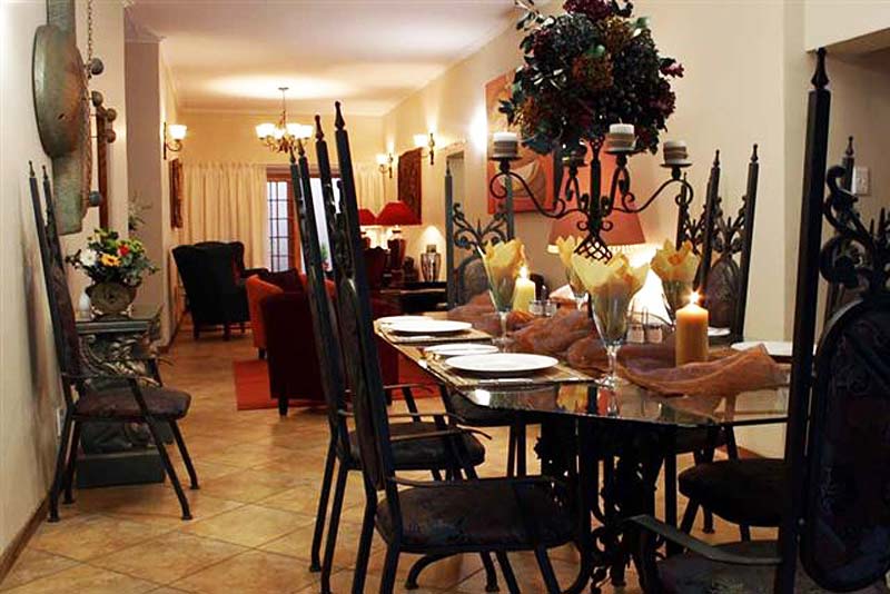 Equisitely furnished dining area seating18 people