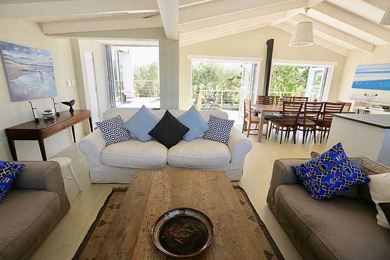 Open plan living area, upstairs.