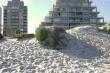 The building as seen from the beach (tall block on the left)