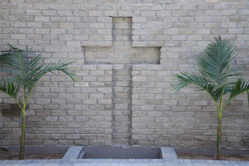 Cross in garden - Be Still self catering in Swakopmund