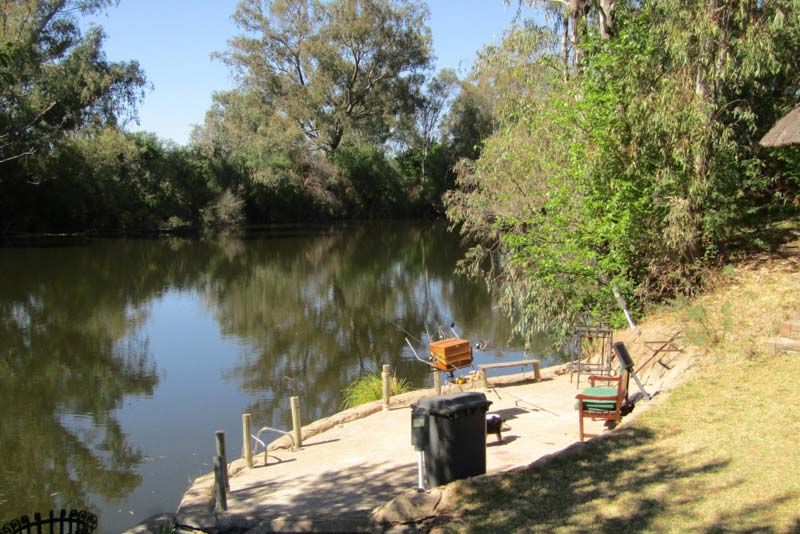 Paved fishing area