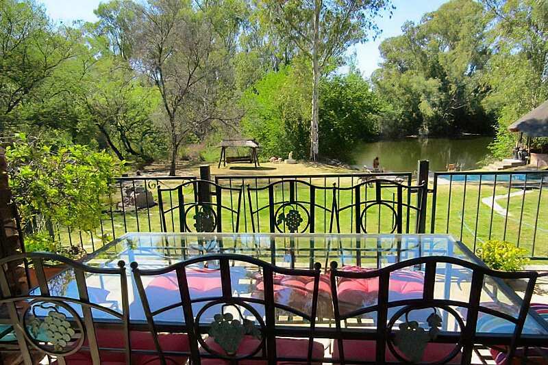 Enjoy the view of the Vaal River from the veranda