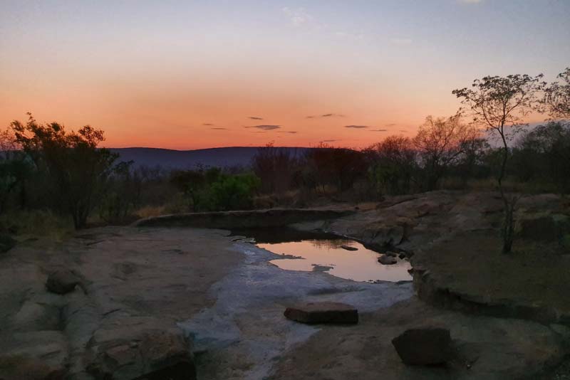 Waterhole sunset