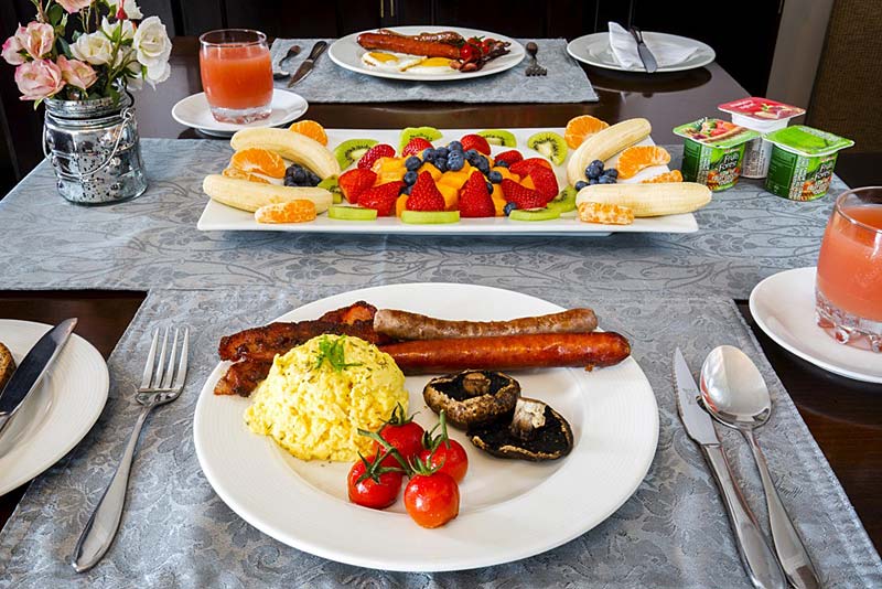English breakfast options available and optional