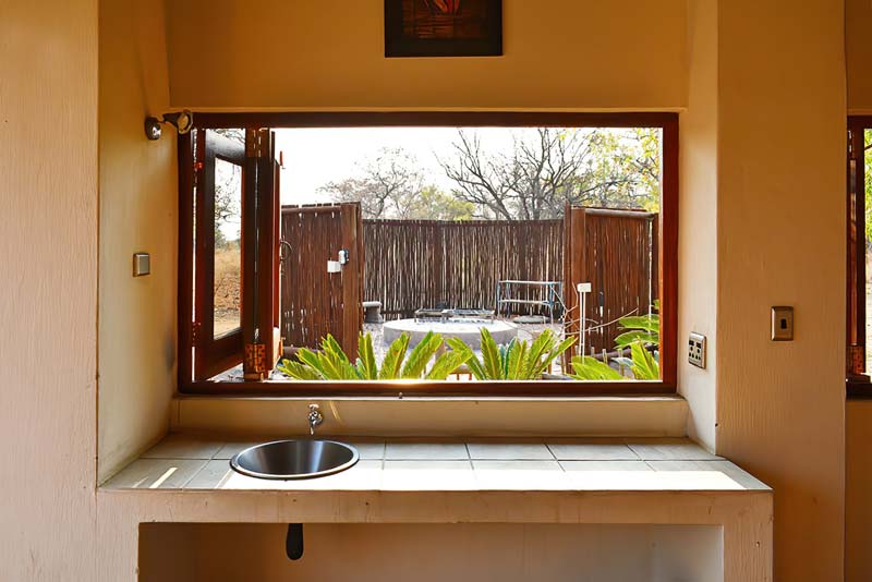 overview from our covered terrace to the boma