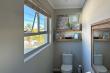Guest toilet with blinds open