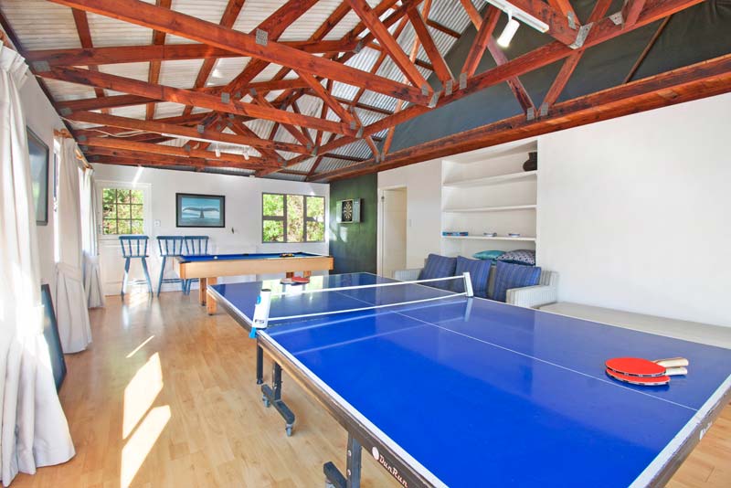 Games room with pool table, tennis and darts