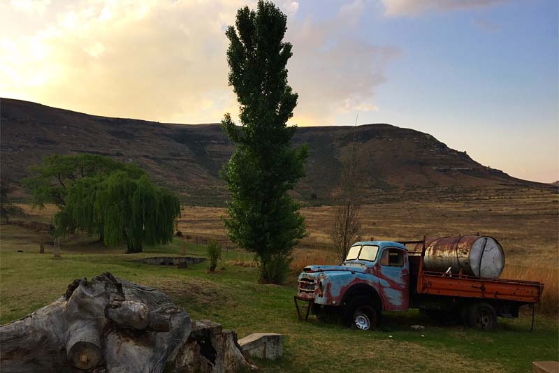 Old Truck and View from the cottages