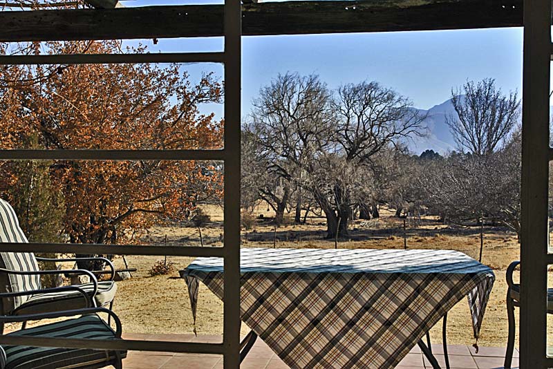 View from Sunshine's stoep - self catering Clarens