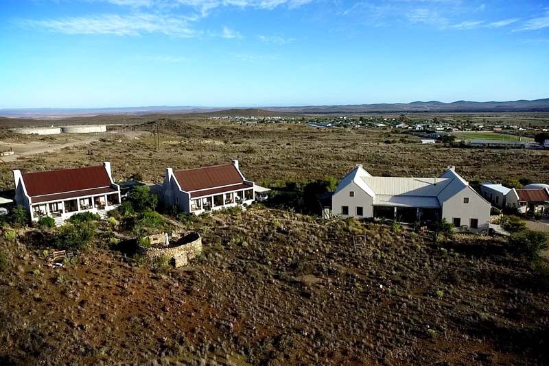Aerial view of our Karoo View Cottages & 3 Bedroom house