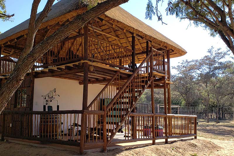 Wellness Centre with thatched viewing deck