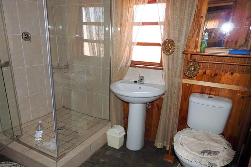 Wooden house bathroom